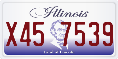 IL license plate X457539