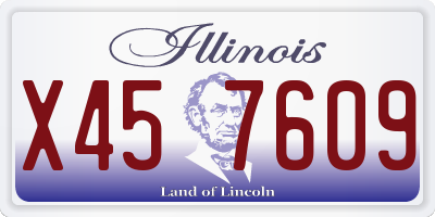 IL license plate X457609