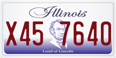 IL license plate X457640