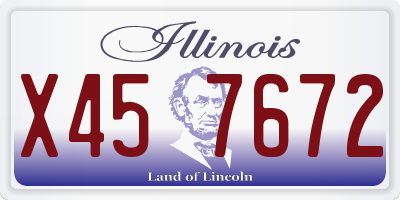 IL license plate X457672