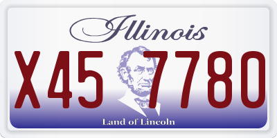 IL license plate X457780