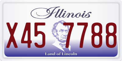IL license plate X457788