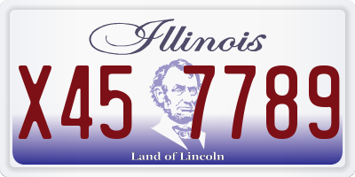 IL license plate X457789