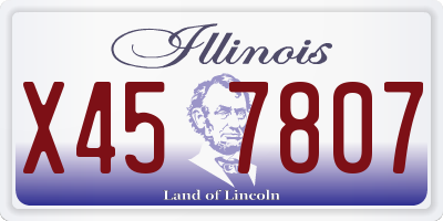 IL license plate X457807