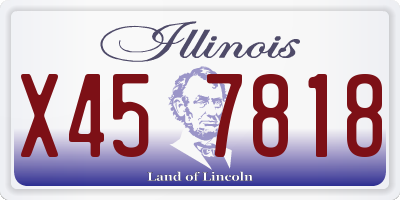 IL license plate X457818