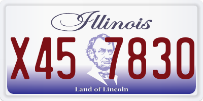 IL license plate X457830