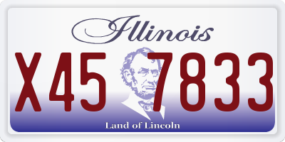 IL license plate X457833