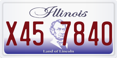 IL license plate X457840