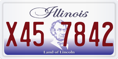IL license plate X457842