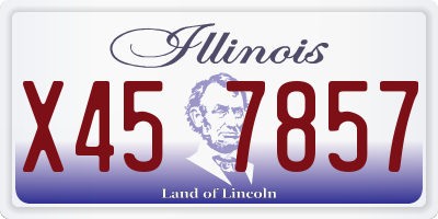 IL license plate X457857