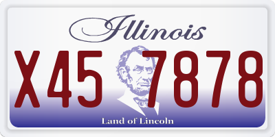IL license plate X457878