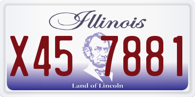 IL license plate X457881