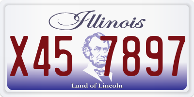 IL license plate X457897