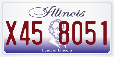IL license plate X458051