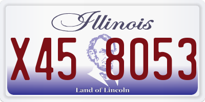 IL license plate X458053