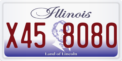 IL license plate X458080