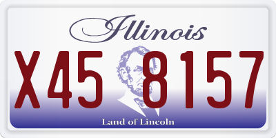 IL license plate X458157