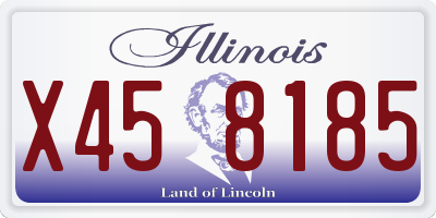 IL license plate X458185