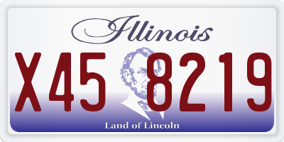 IL license plate X458219
