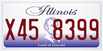 IL license plate X458399