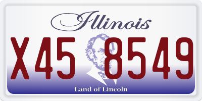 IL license plate X458549