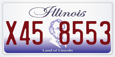 IL license plate X458553