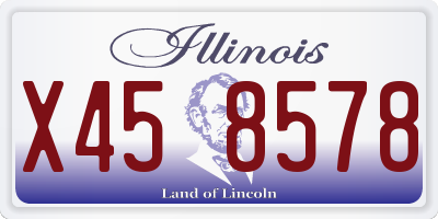 IL license plate X458578