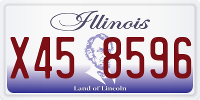 IL license plate X458596