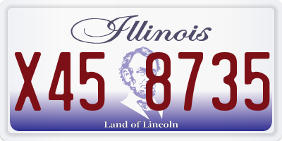 IL license plate X458735