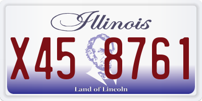 IL license plate X458761