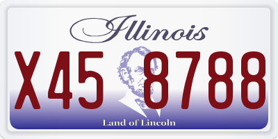 IL license plate X458788
