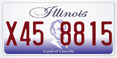 IL license plate X458815