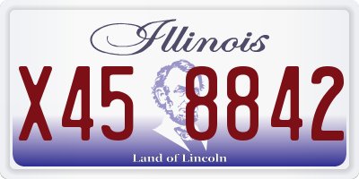 IL license plate X458842