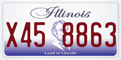 IL license plate X458863