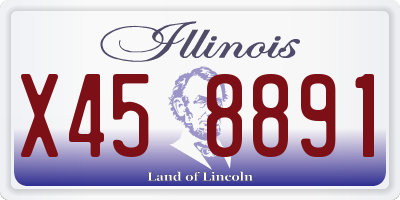 IL license plate X458891
