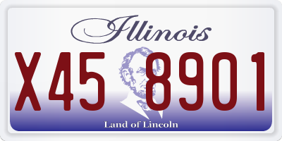 IL license plate X458901