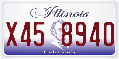 IL license plate X458940
