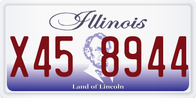 IL license plate X458944