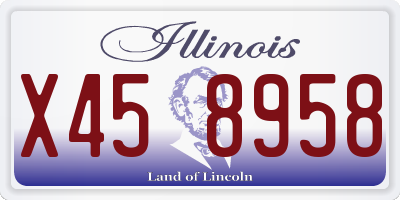 IL license plate X458958
