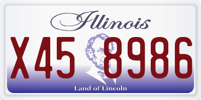 IL license plate X458986