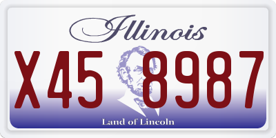 IL license plate X458987