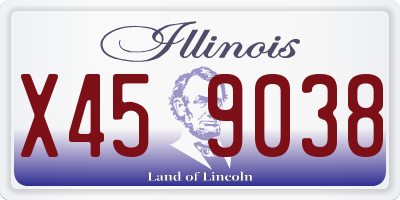 IL license plate X459038