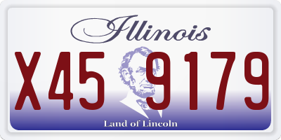 IL license plate X459179