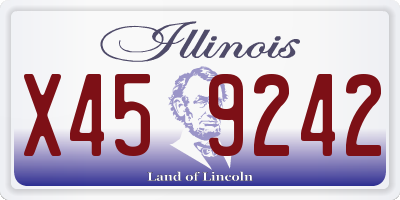 IL license plate X459242
