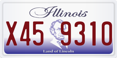 IL license plate X459310