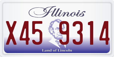 IL license plate X459314