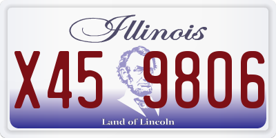 IL license plate X459806