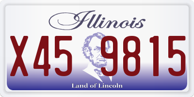IL license plate X459815