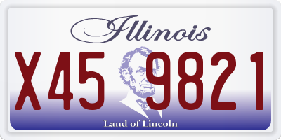 IL license plate X459821
