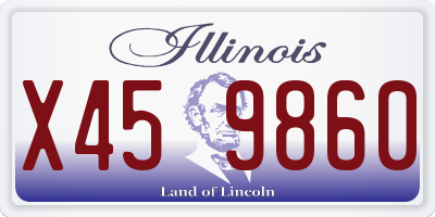 IL license plate X459860